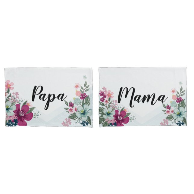 Flores tropicales Fundas de almohada personalizada (Anverso - Set)