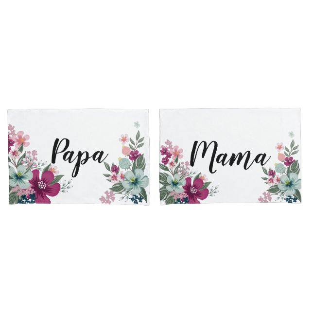 Flores tropicales Fundas de almohada personalizada (Anverso - Set)