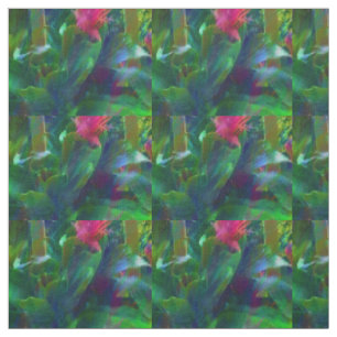 Flores tropicales grandiosas de tela de algodón