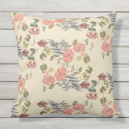 Flores tropicales Imprimir almohada del patio 20x2