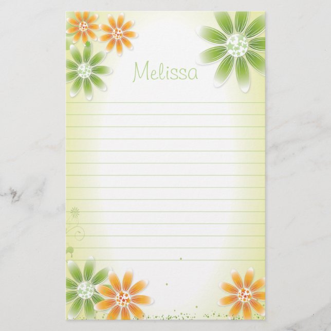 Flores Tropicales Papelería 5.5" x 8.5" (Anverso)