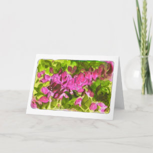 Flores tropicales rosadas Tarjeta de felicitación