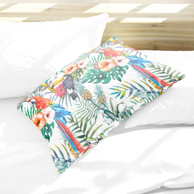 Flores tropicales y Funda de almohada táctil (Subido por el creador)
