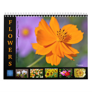Flores variadas calendario de 12 meses