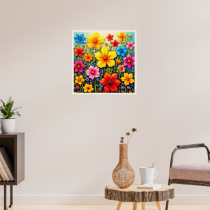 Flores Vibrantes: Arte del Jardín de la Alegría