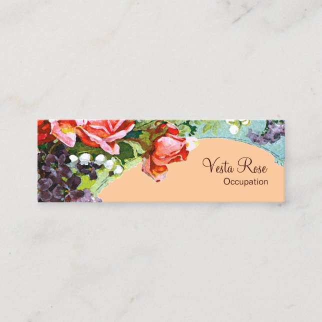 Flores victorianas - CAMBIAR las tarjetas de visit (Anverso)