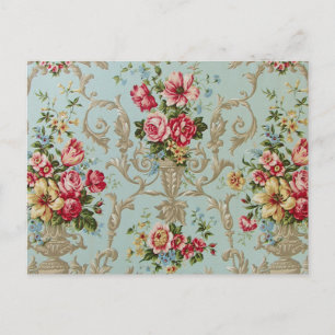 Flores Victorianas - Tarjeta Postal / RSVP / Invit