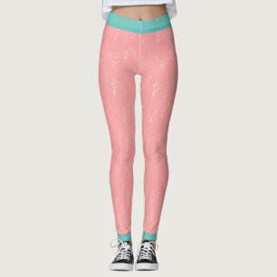 Flores Vintage rosadas Fitness Workout Leggings