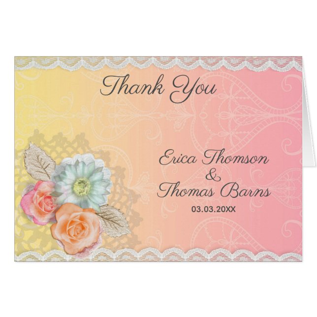 Flores Vintage Y Lace (Anverso (Horizontal))