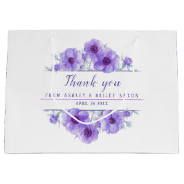 Flores violetas bodas gracias a una gran bolsa de 