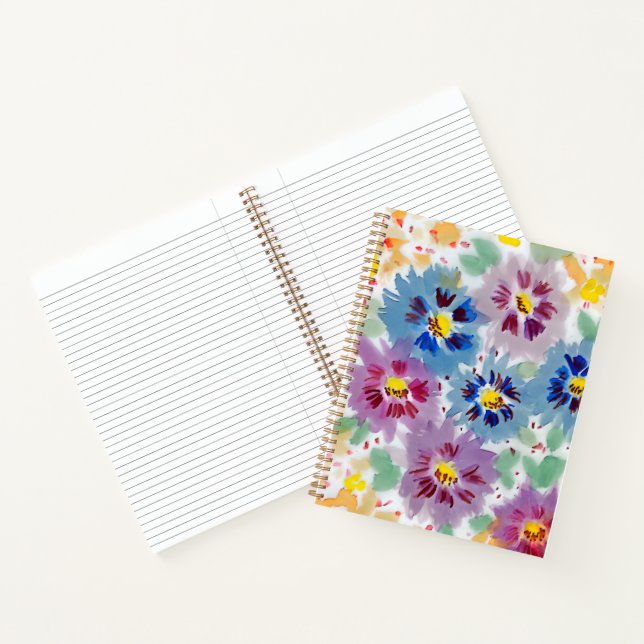 Flores violetas cuaderno (Interior)