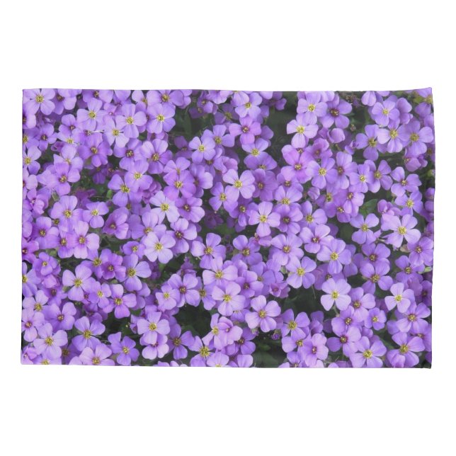 Flores violetas Funda de almohada violeta (Reverso)
