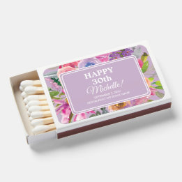 Flores violetas rosadas 30 cumpleaños