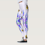 Flores y abejas Leggings Joy primavera<br><div class="desc">Hermosas flores de primavera y abejas volando - Dibujar la naturaleza dulce miel Abeja - Elegir / Añadir tu texto / color favorito - Hacer tu regalo único - Redimensionar y mover o eliminar y agregar elementos con la herramienta de personalización ! - Dibujo y diseño por MIGNED. También puedes...</div>