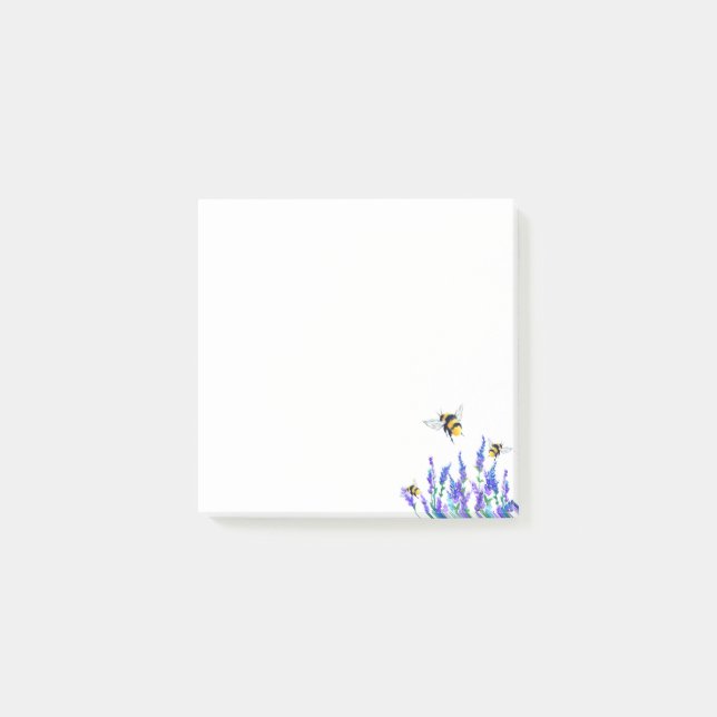 Flores y abejas Notas Post-it® (Anverso)