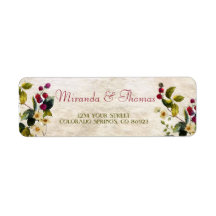 Flores y bayas Abordan las etiquetas