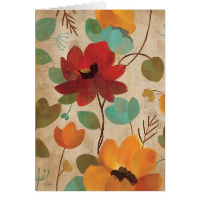 Flores y brotes coloridos (Frente)