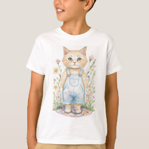 Flores y camisetas de gato