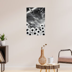 Flores y espacio, arte espacial