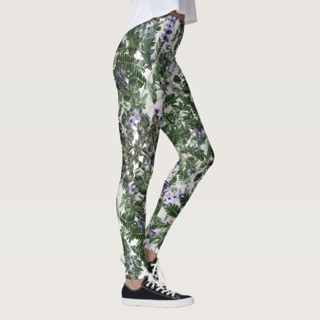 Flores y espirales Leggings (Derecha)