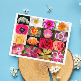 Flores y flores por todas partes postal