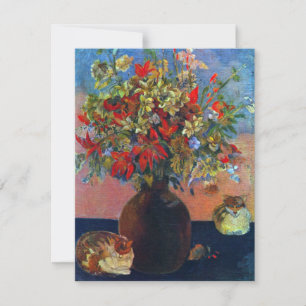Flores y Gatos de Paul Gauguin, Arte Antiguo Fino