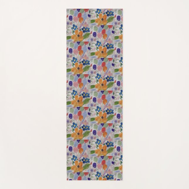Flores y globos Yoga Mat (Anverso)