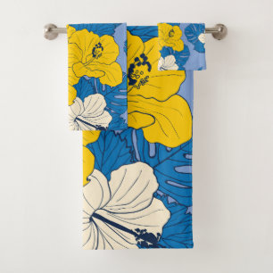 Flores y hojas de Hibiscus