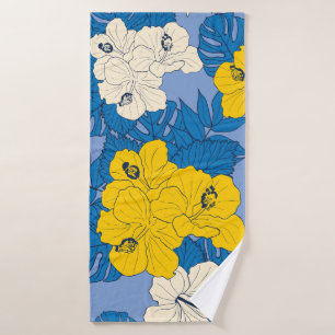 Flores y hojas de Hibiscus