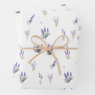Flores y hojas de lavanda acuáticas