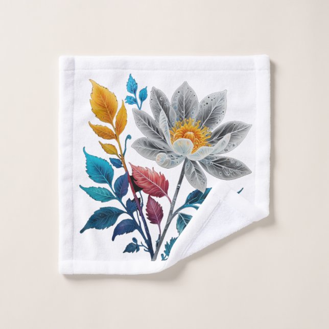 flores y hojas hermosas (Toallita)