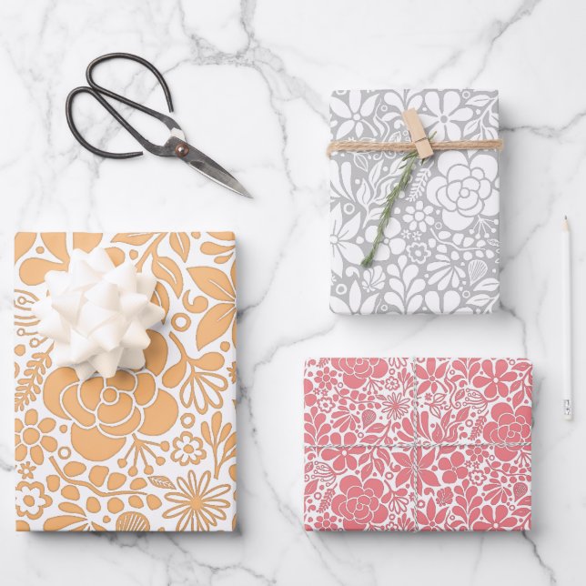 Flores y hojas salvajes audaces (Anverso)