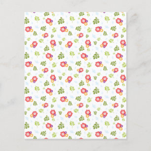 Flores y hojas tropicales papel de reserva de crát
