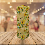 Flores y libélulas vintage caja de regalo<br><div class="desc">Diseño elegante con girasoles vintage con una variedad de libélulas sobre fondo marrón claro / tostado</div>