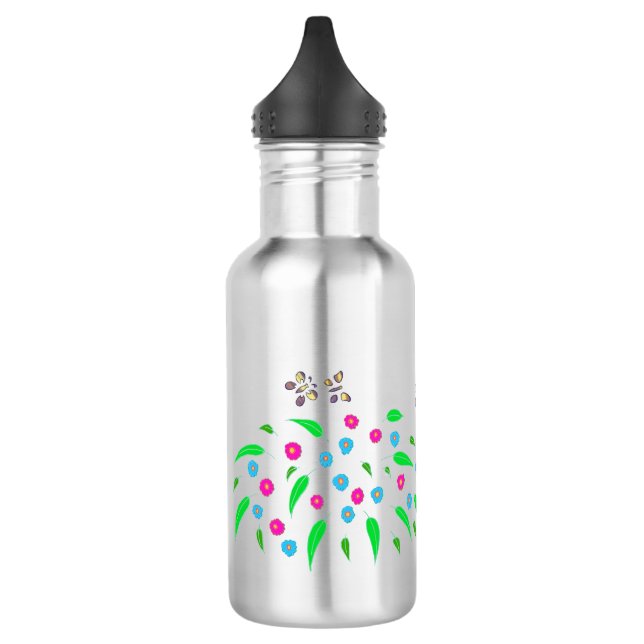 Flores y mariposas Botellas de agua (Izquierda)