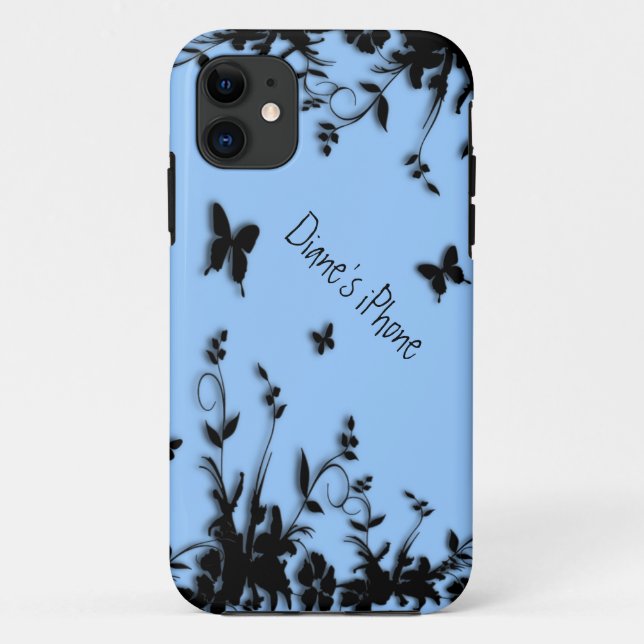 Flores y mariposas Funda para iPhone 5 (Reverso)