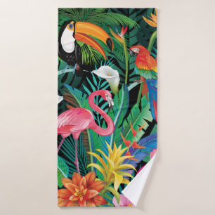 Flores y pájaros tropicales