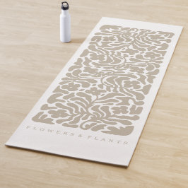 Flores y plantas | Yoga Mat Beige