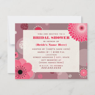 Flores y puntos Invitación a la ducha de novia