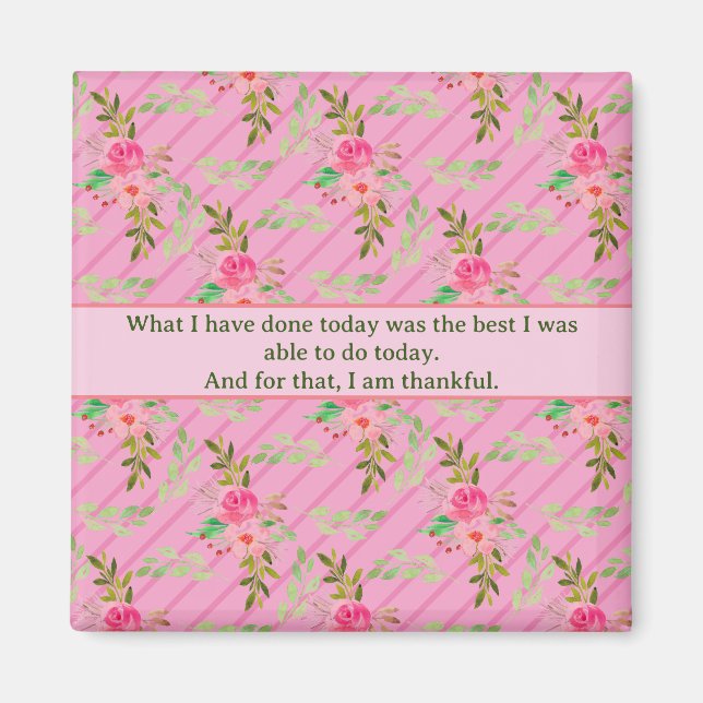 Flores Y Sale Del Imán De Afirmación (Frente)