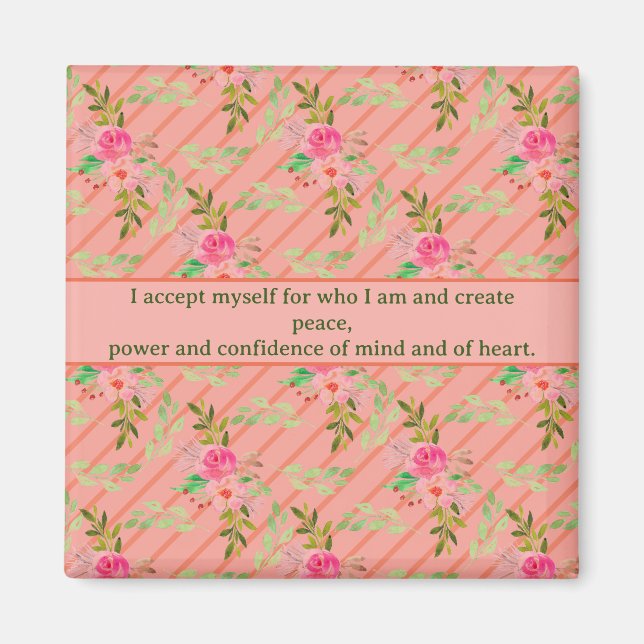 Flores Y Sale Del Imán De Afirmación (Frente)