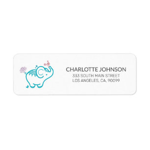 Flores Y Sello De Elefante Infantil