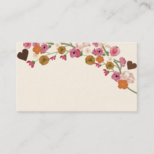 Flores y tarjeta de visita japonesas de los (Anverso)