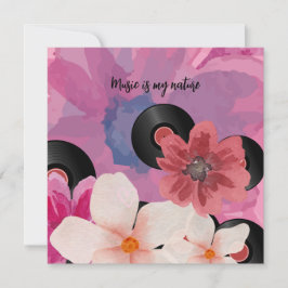 Flores y tarjetas de felicitación de vinilo