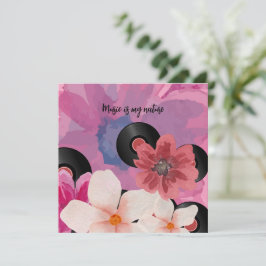 Flores y tarjetas de felicitación de vinilo