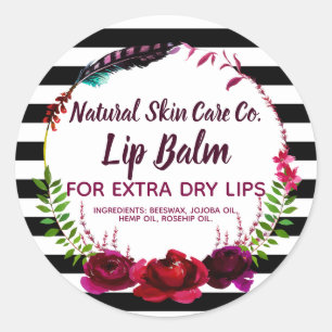 Flores Y Tiras Tiran Etiquetas Empresariales Balm