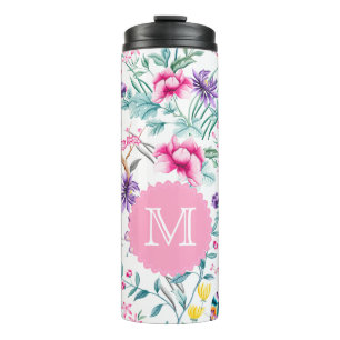 Flores y vaso la termal de las mariposas