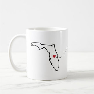 Florida a Alabama - taza de café Heart2Heart