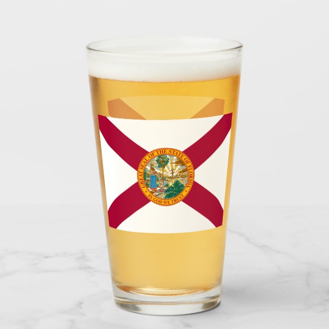 FLORIDA BEER GLASS (Anverso (lleno))