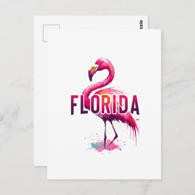 Florida, Flamingo, Posttravesía postal (Anverso / Reverso)